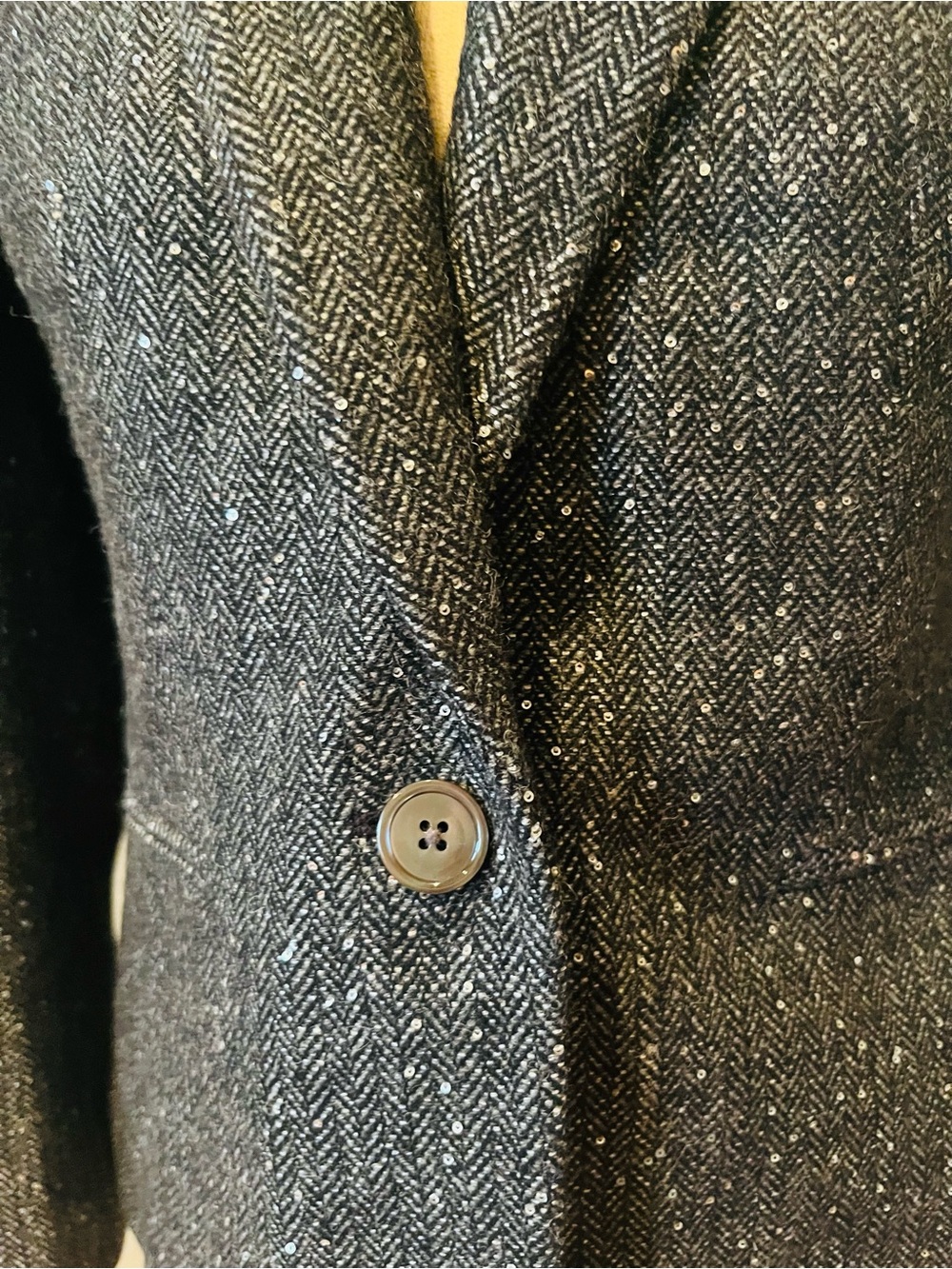 J. Crew Women's Charcoal Herringbone Blazer - Picture 3 of 7